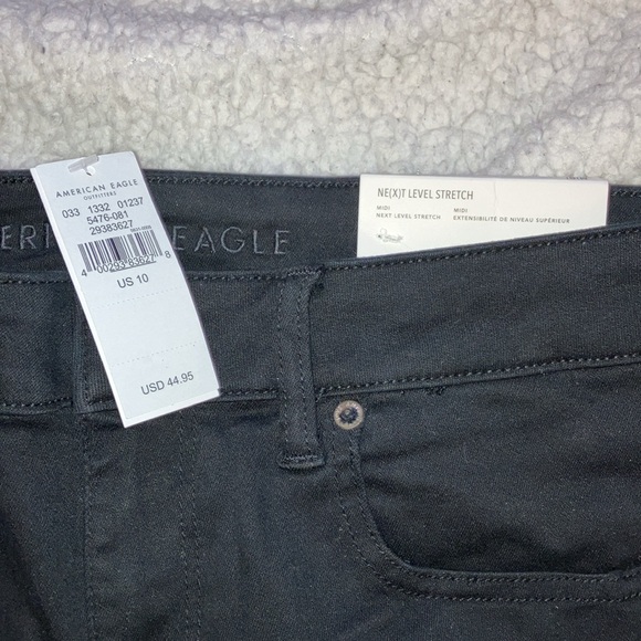 3for$20✨ NWT - American Eagle black size 10 shorts - Picture 2 of 4